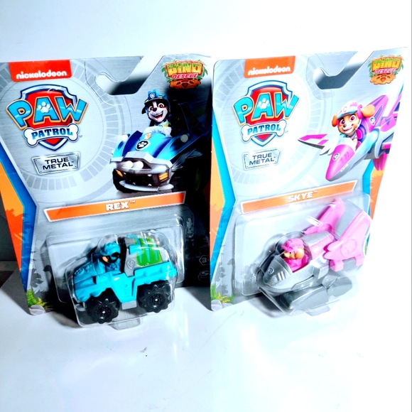 Nickelodeon Paw Patrol True Metal Dino Rescue Skye and Rex Toy Collectible New - Picture 1 of 10